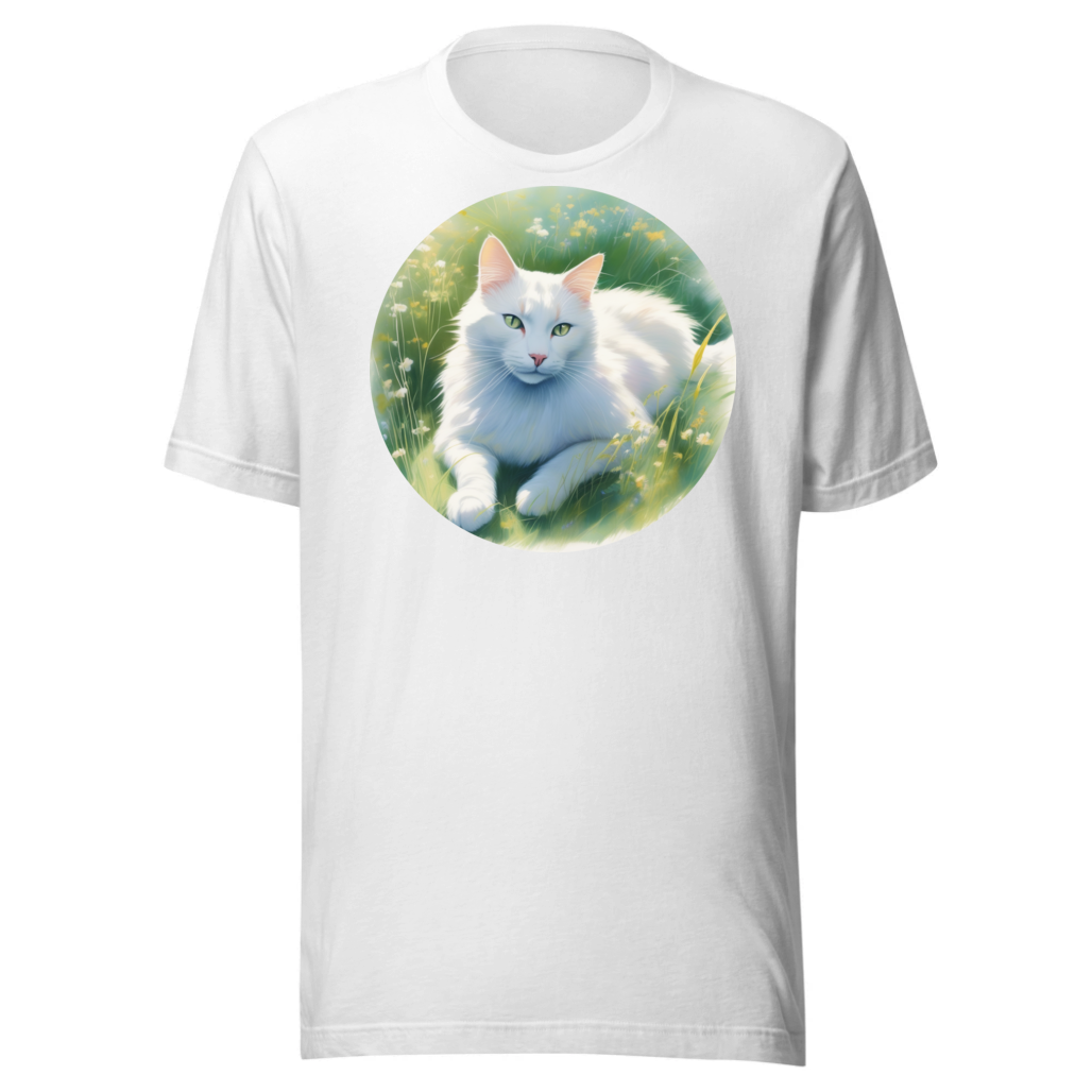 PugMug Custom White Companion Cat T-Shirt