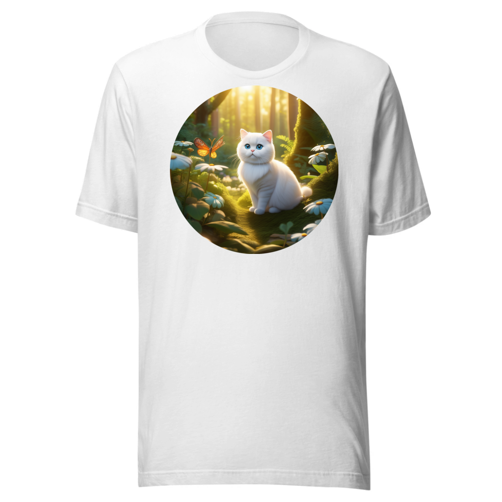 PugMug Custom White Scottish Fold Cat T-Shirt