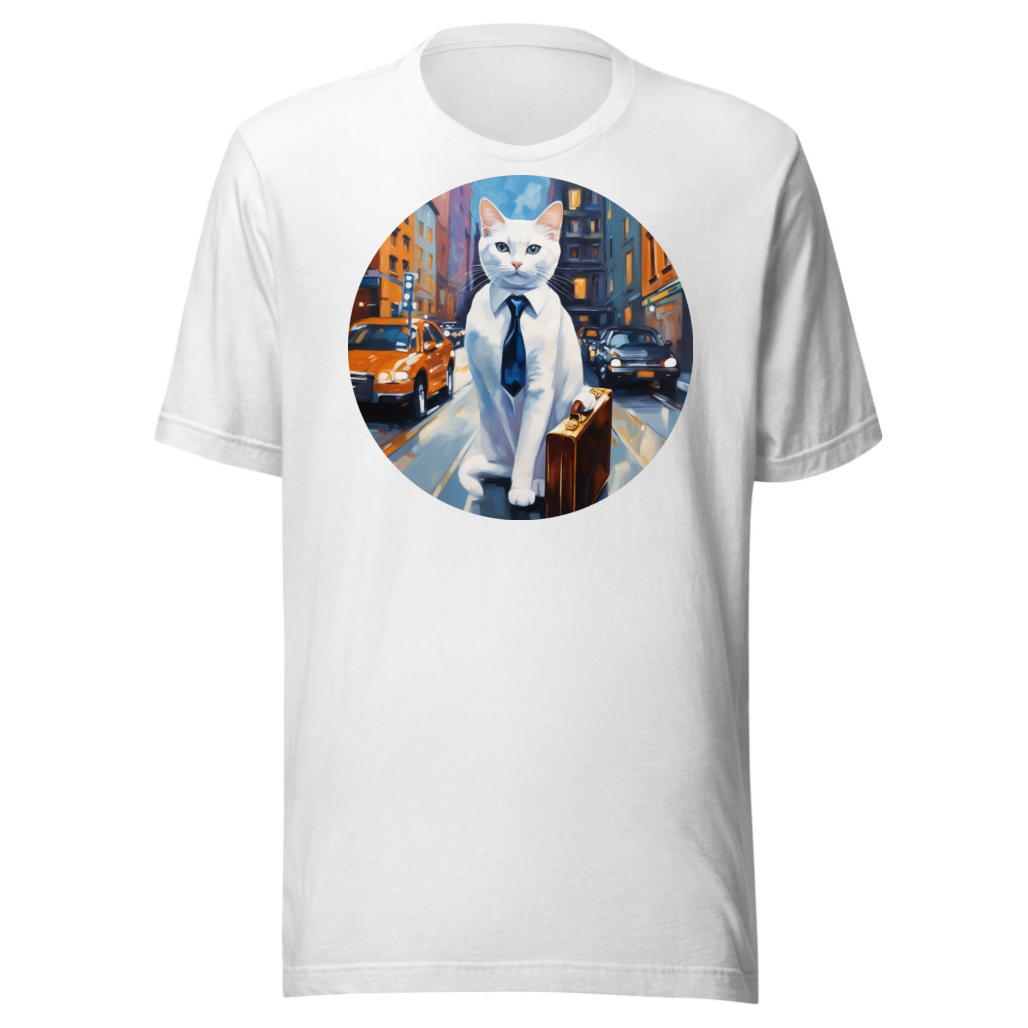 PugMug Custom White Companion Cat T-Shirt