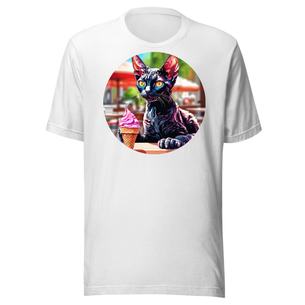 PugMug Custom Black Devon Rex Cat T-Shirt