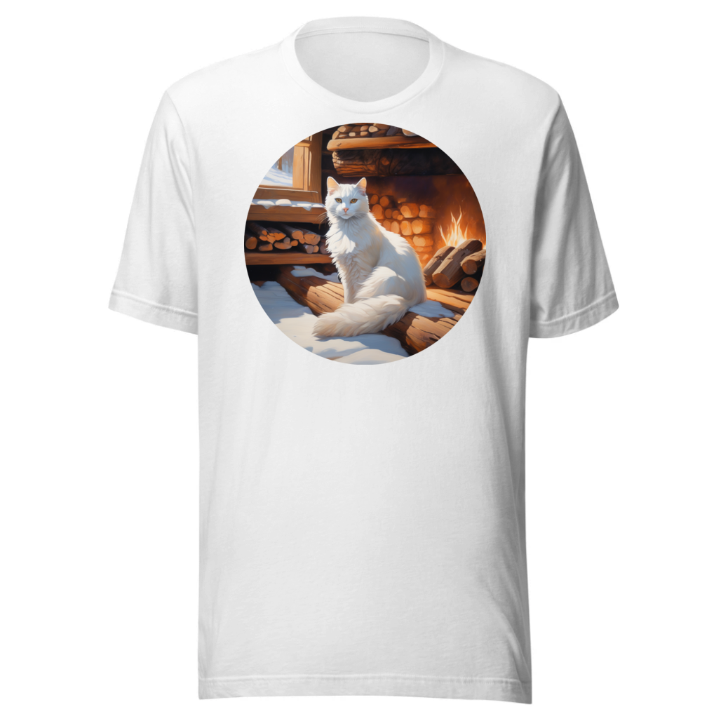 PugMug Custom White Companion Cat T-Shirt