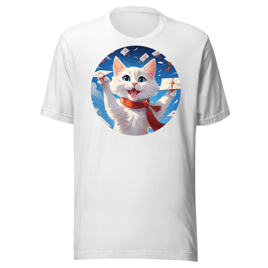 PugMug Custom White Companion Cat T-Shirt