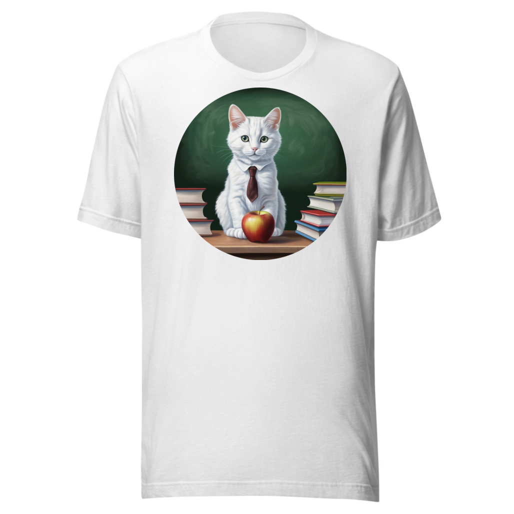 PugMug Custom White Companion Cat T-Shirt