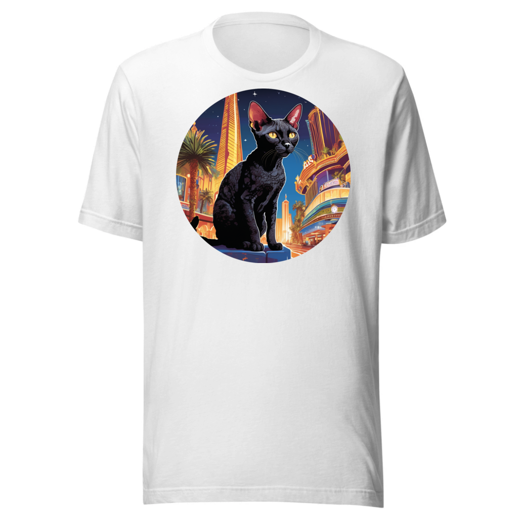 PugMug Custom Black Devon Rex Cat T-Shirt