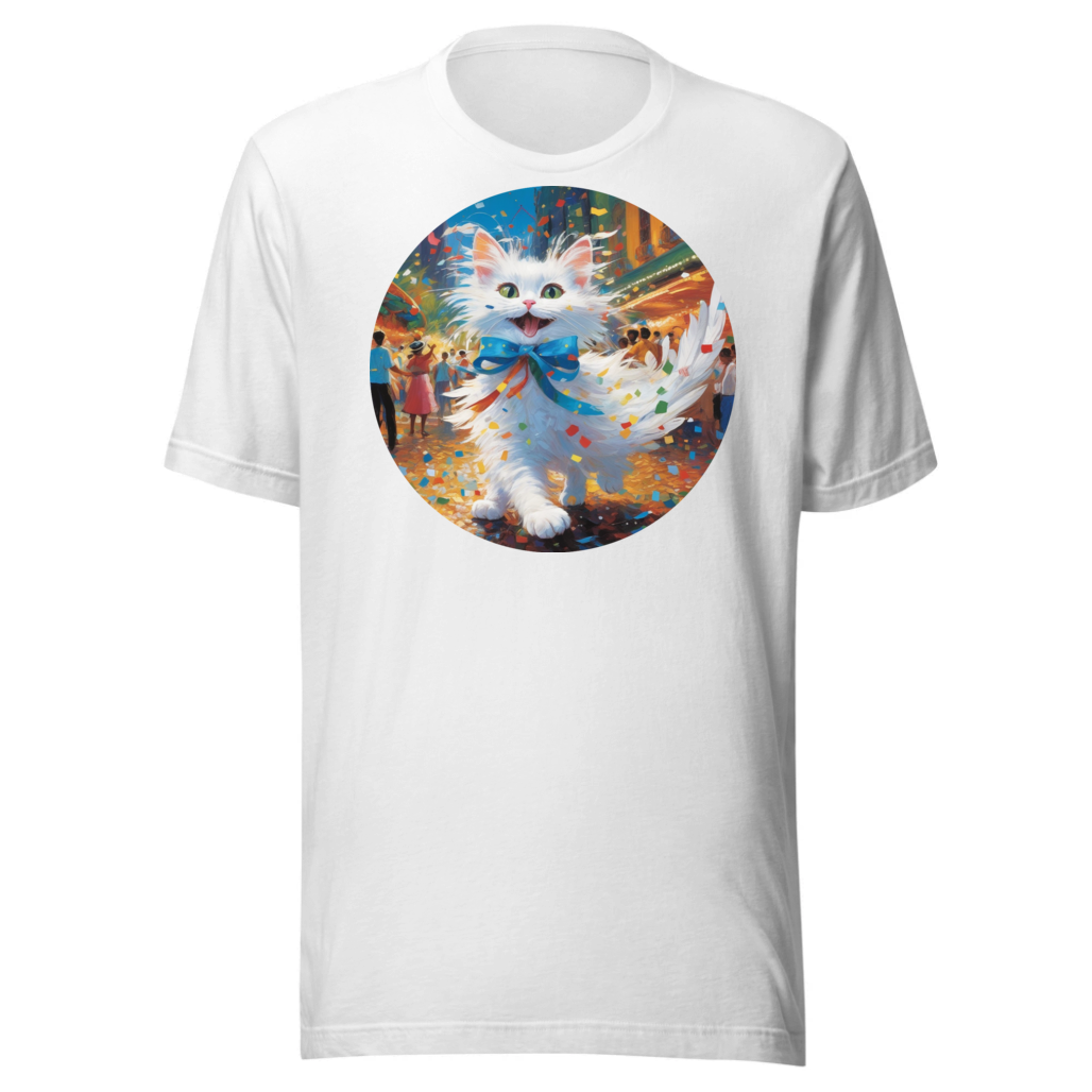 PugMug Custom White Companion Cat T-Shirt
