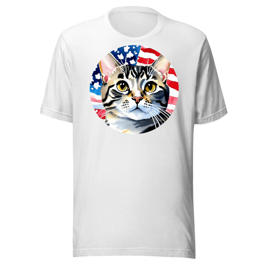 PugMug Custom Tabby American Shorthair Cat T-Shirt