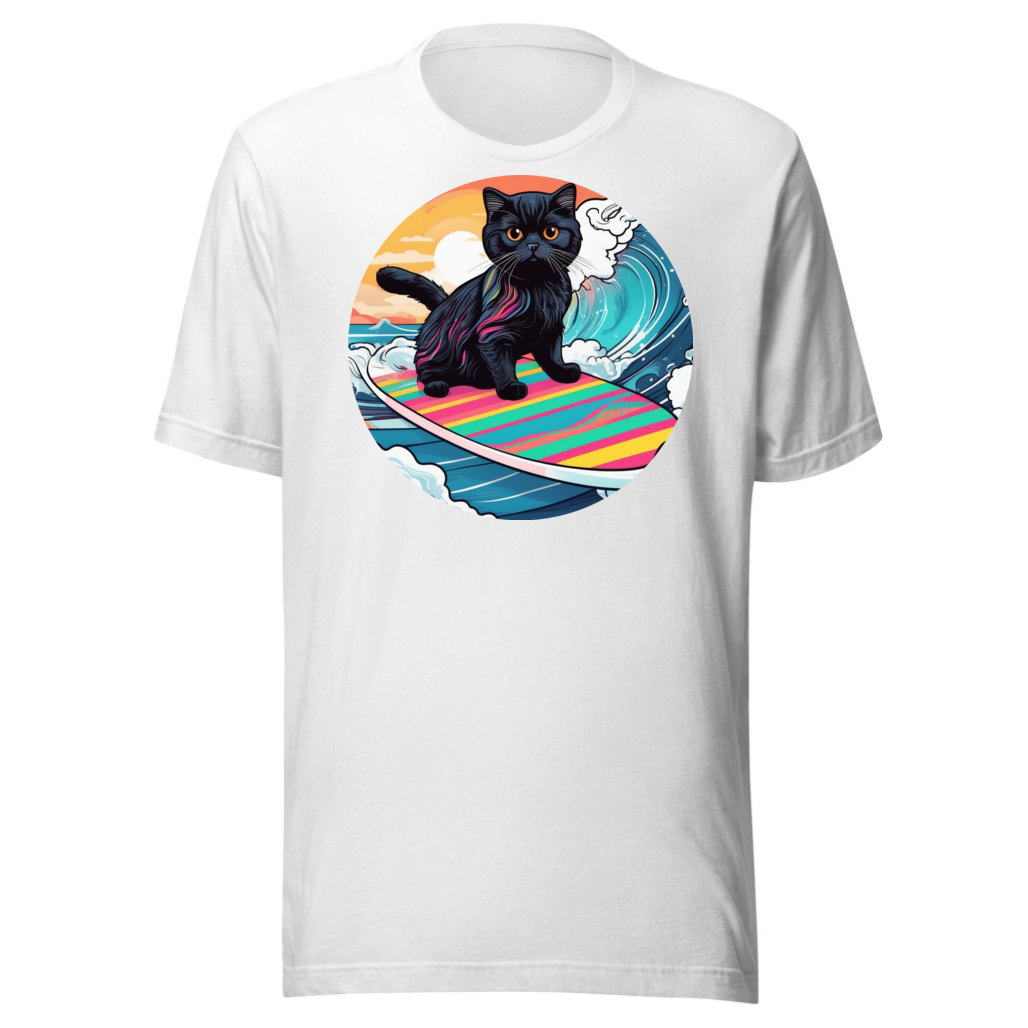 PugMug Custom Black Scottish Fold Cat T-Shirt