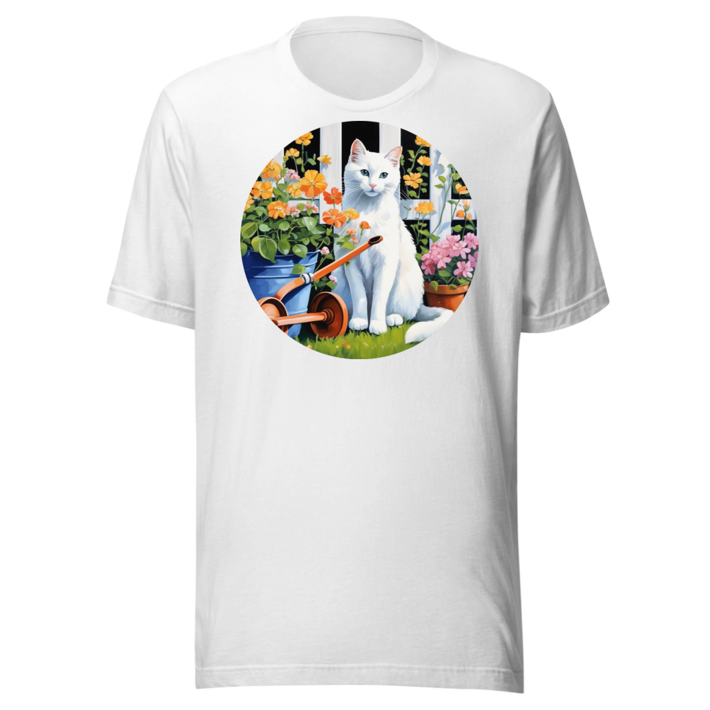 PugMug Custom White Companion Cat T-Shirt