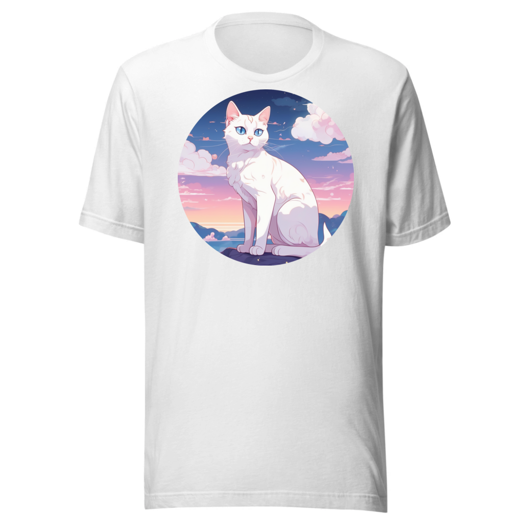 PugMug Custom White Companion Cat T-Shirt
