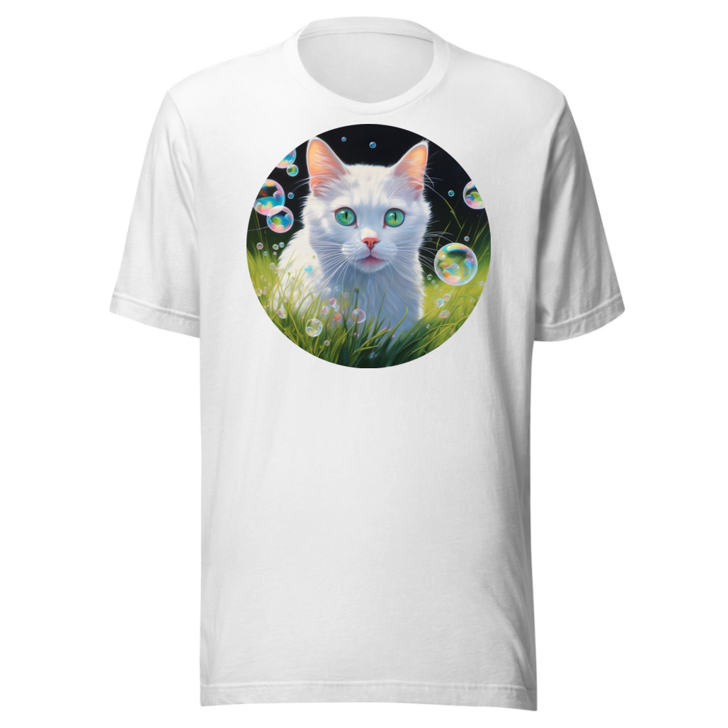 PugMug Custom White Companion Cat T-Shirt
