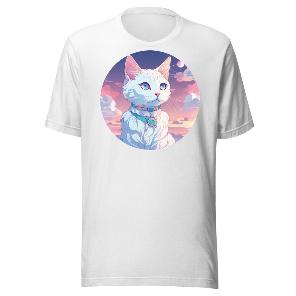 PugMug Custom White Companion Cat T-Shirt