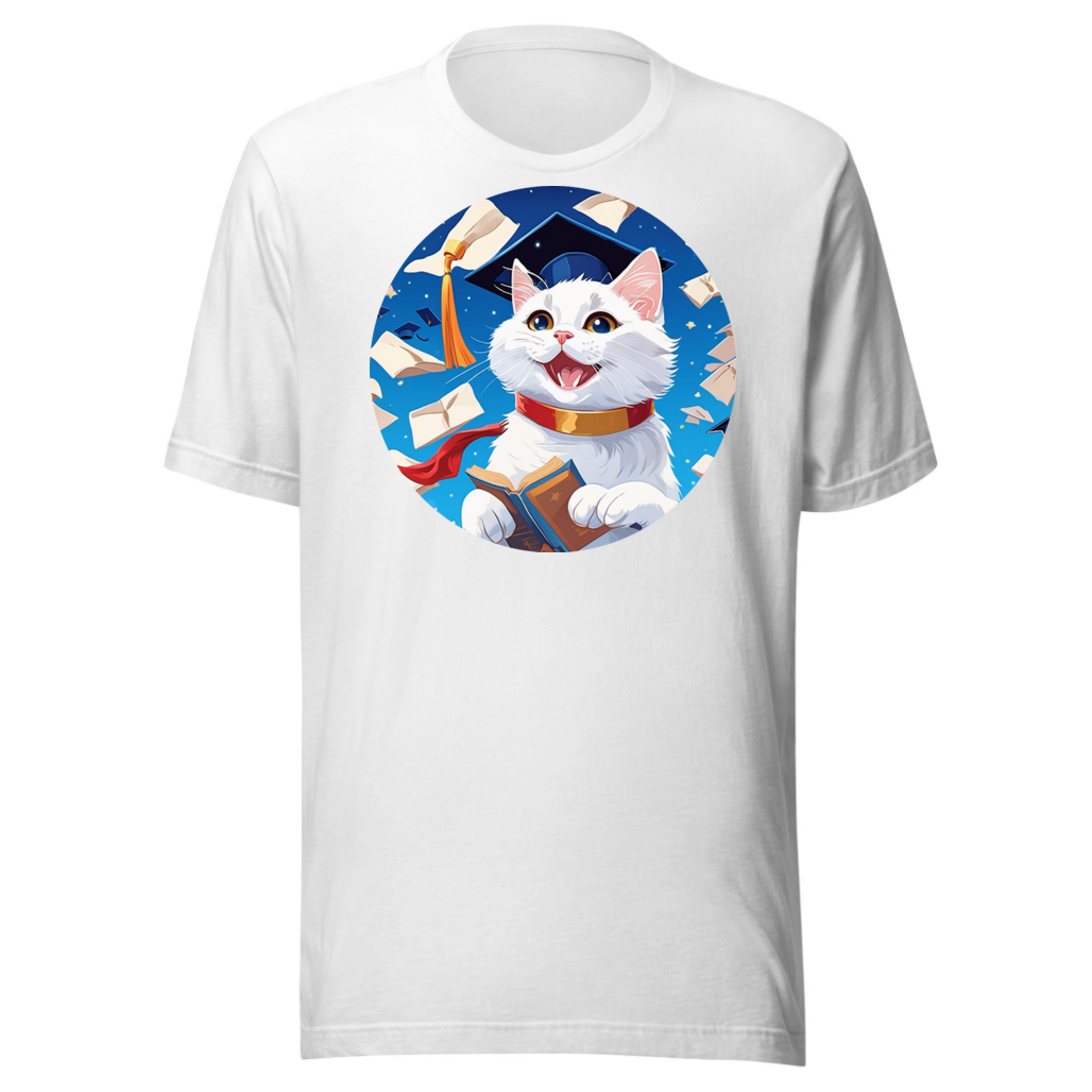 PugMug Custom White Companion Cat T-Shirt