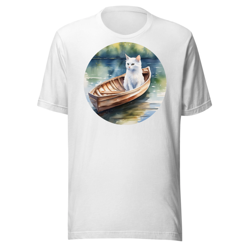 PugMug Custom White Companion Cat T-Shirt