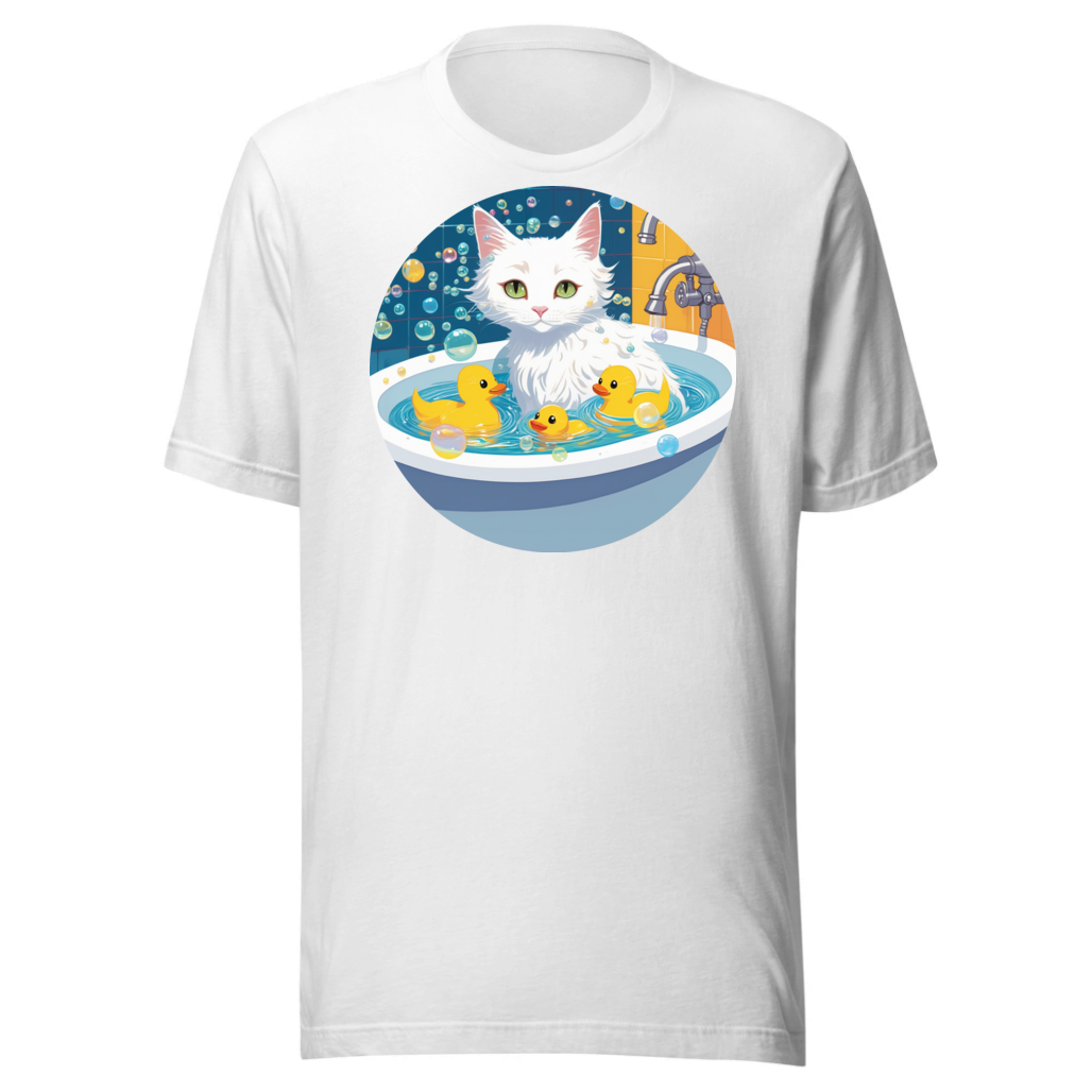 PugMug Custom White Companion Cat T-Shirt