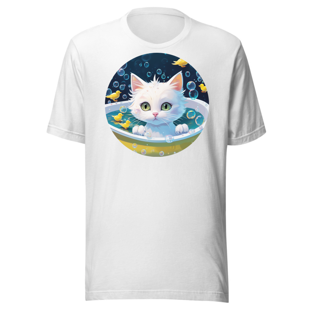 PugMug Custom White Companion Cat T-Shirt