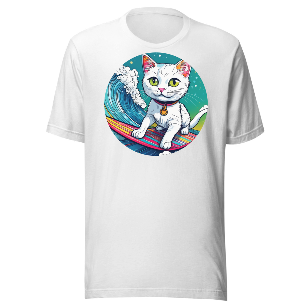 PugMug Custom White Companion Cat T-Shirt