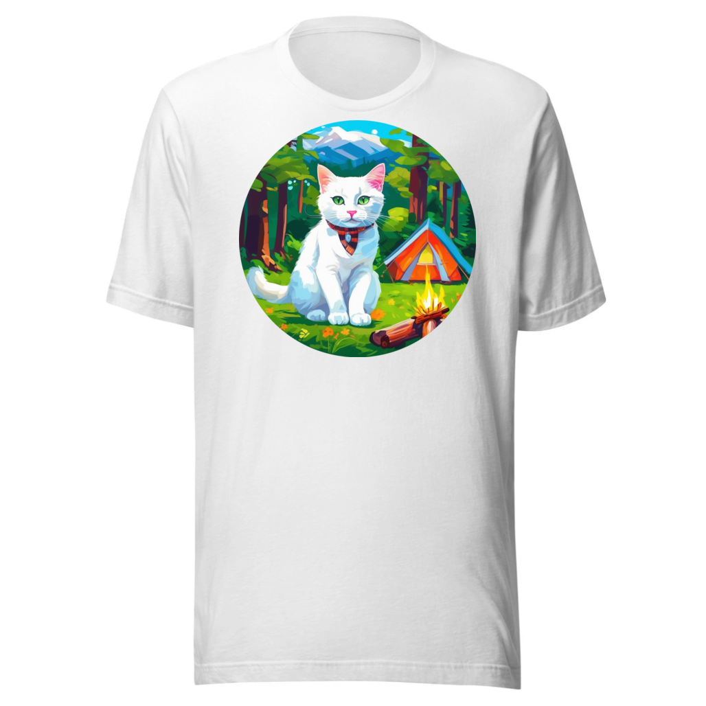 PugMug Custom White Companion Cat T-Shirt