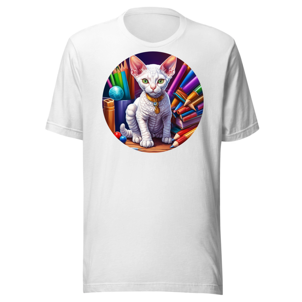 PugMug Custom White Devon Rex Cat T-Shirt