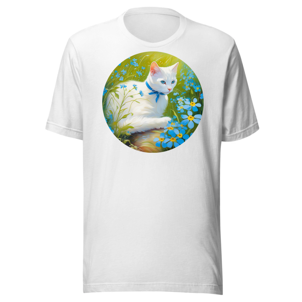 PugMug Custom White Companion Cat T-Shirt