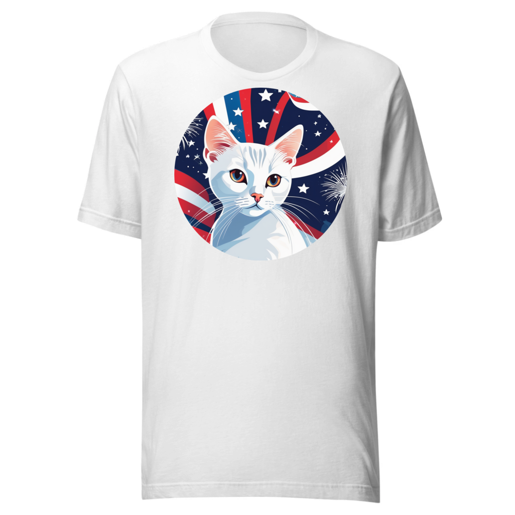 PugMug Custom White Companion Cat T-Shirt