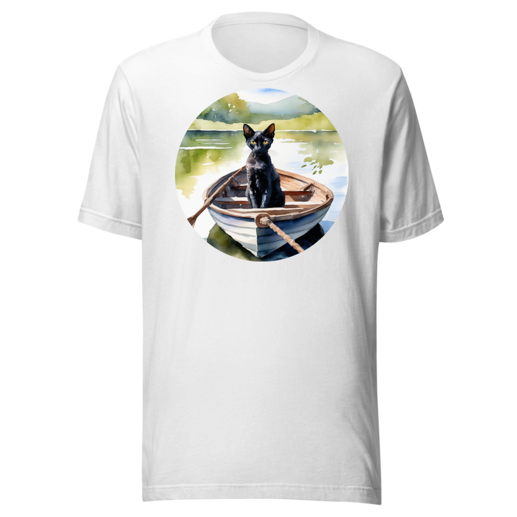 PugMug Custom Black Devon Rex Cat T-Shirt