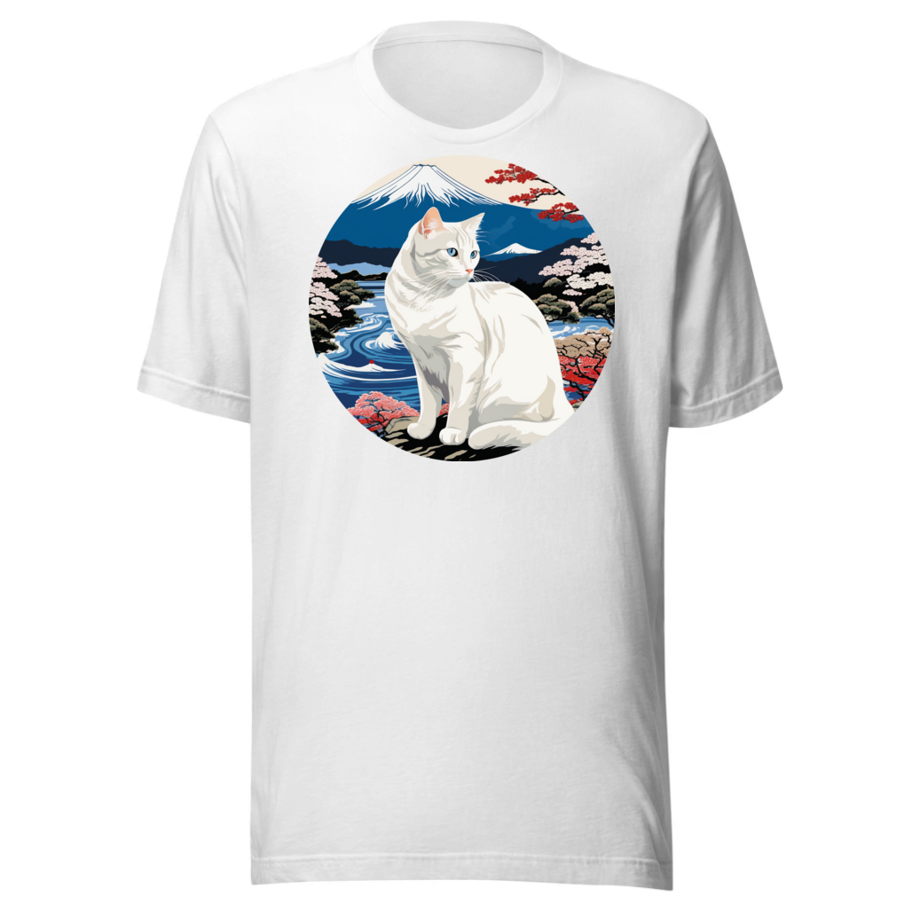 PugMug Custom White Companion Cat T-Shirt