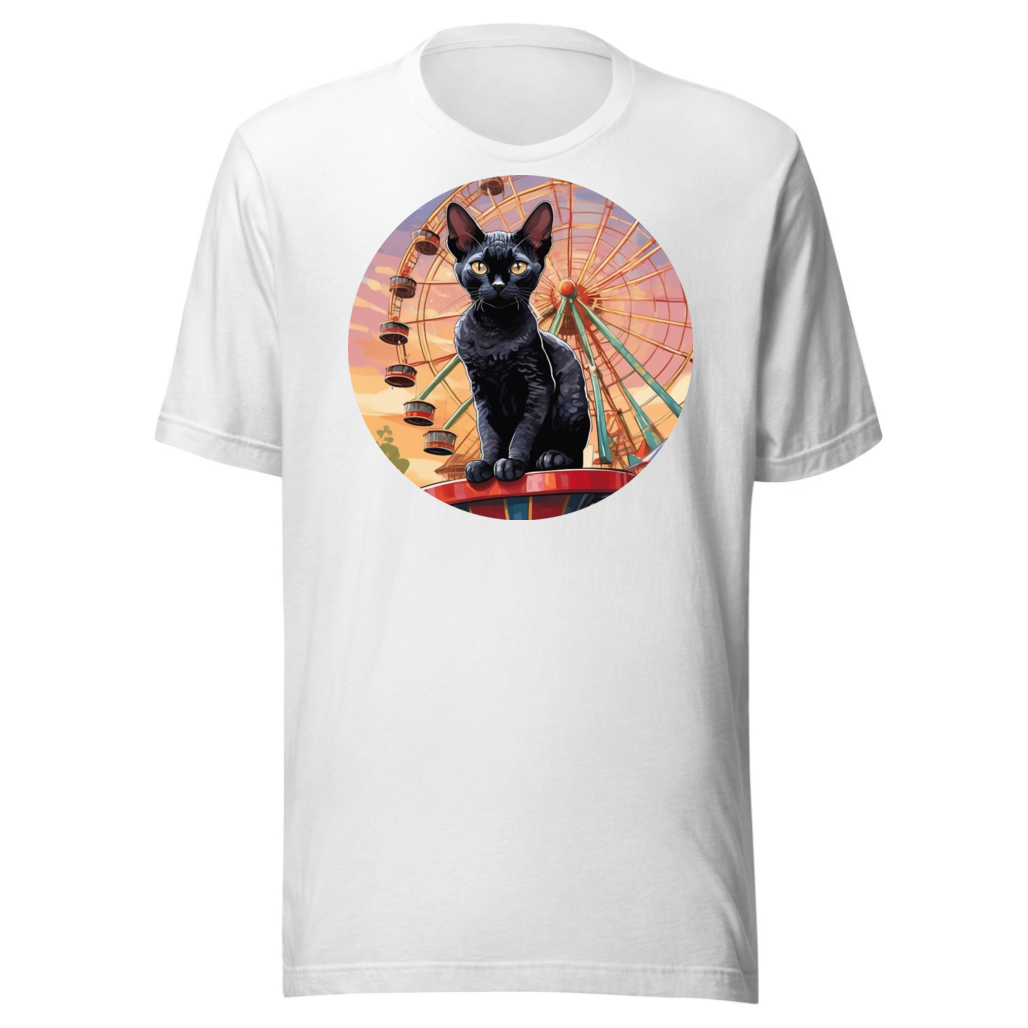 PugMug Custom Black Devon Rex Cat T-Shirt