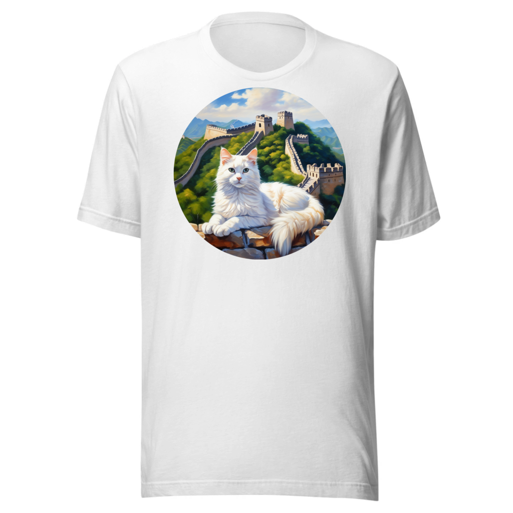 PugMug Custom White Companion Cat T-Shirt
