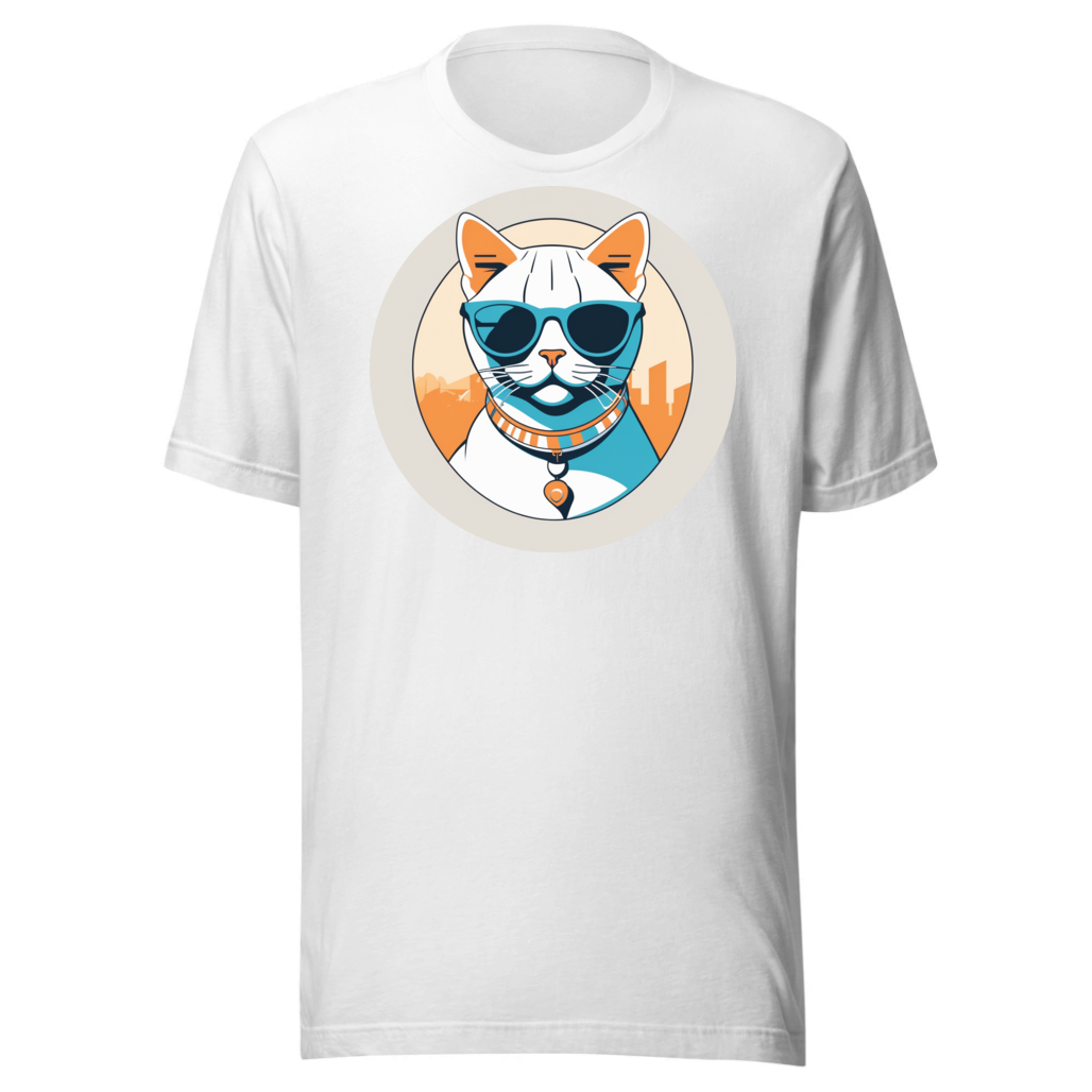 PugMug Custom White American Shorthair Cat T-Shirt