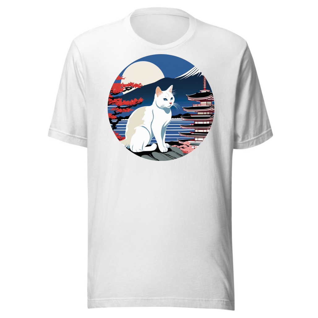 PugMug Custom White Companion Cat T-Shirt