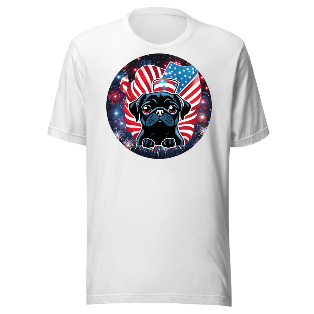 PugMug Custom Black Pug T-Shirt