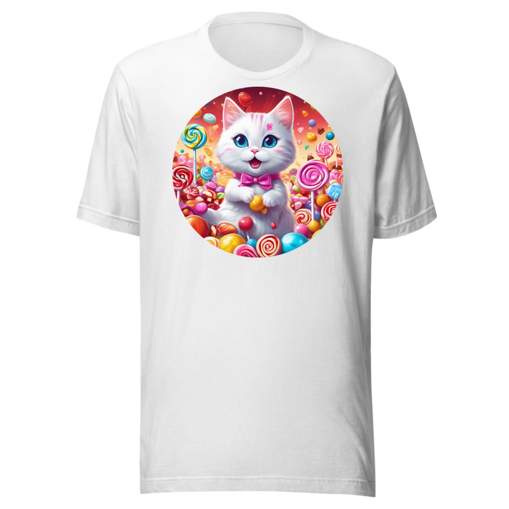 PugMug Custom White Companion Cat T-Shirt