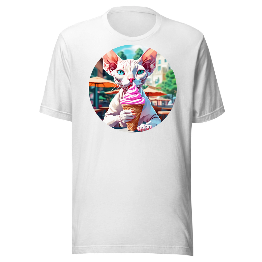 PugMug Custom White Sphynx Cat T-Shirt