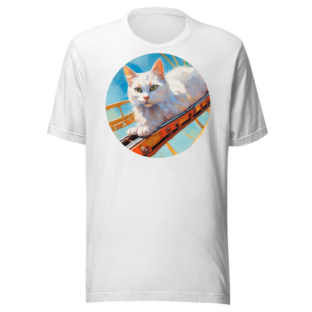 PugMug Custom White Companion Cat T-Shirt