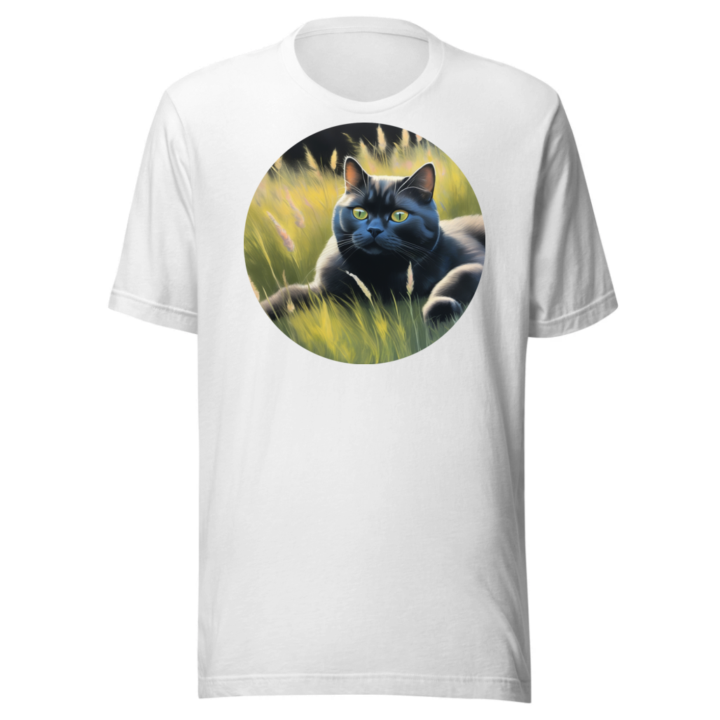 PugMug Custom Black British Shorthair Cat T-Shirt