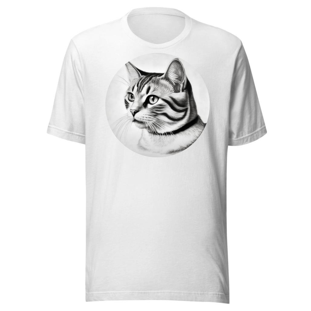 PugMug Custom White American Shorthair Cat T-Shirt