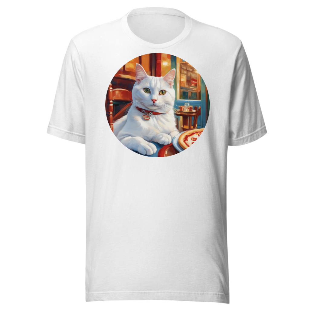 PugMug Custom White Companion Cat T-Shirt