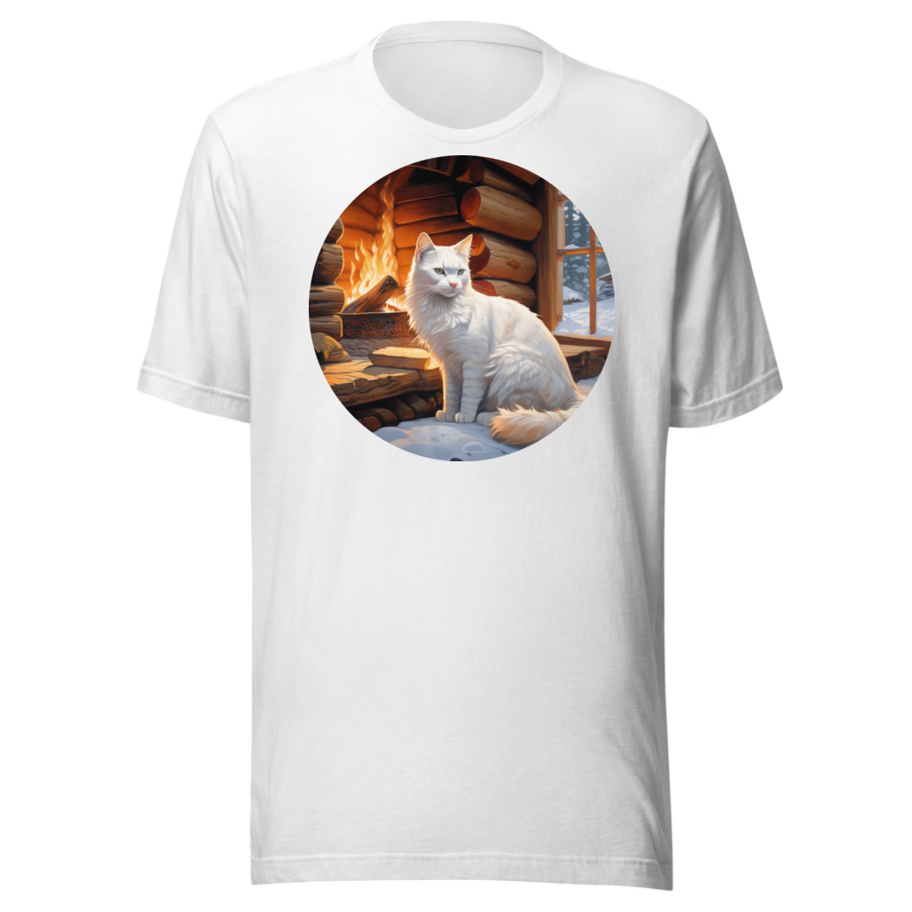 PugMug Custom White Companion Cat T-Shirt