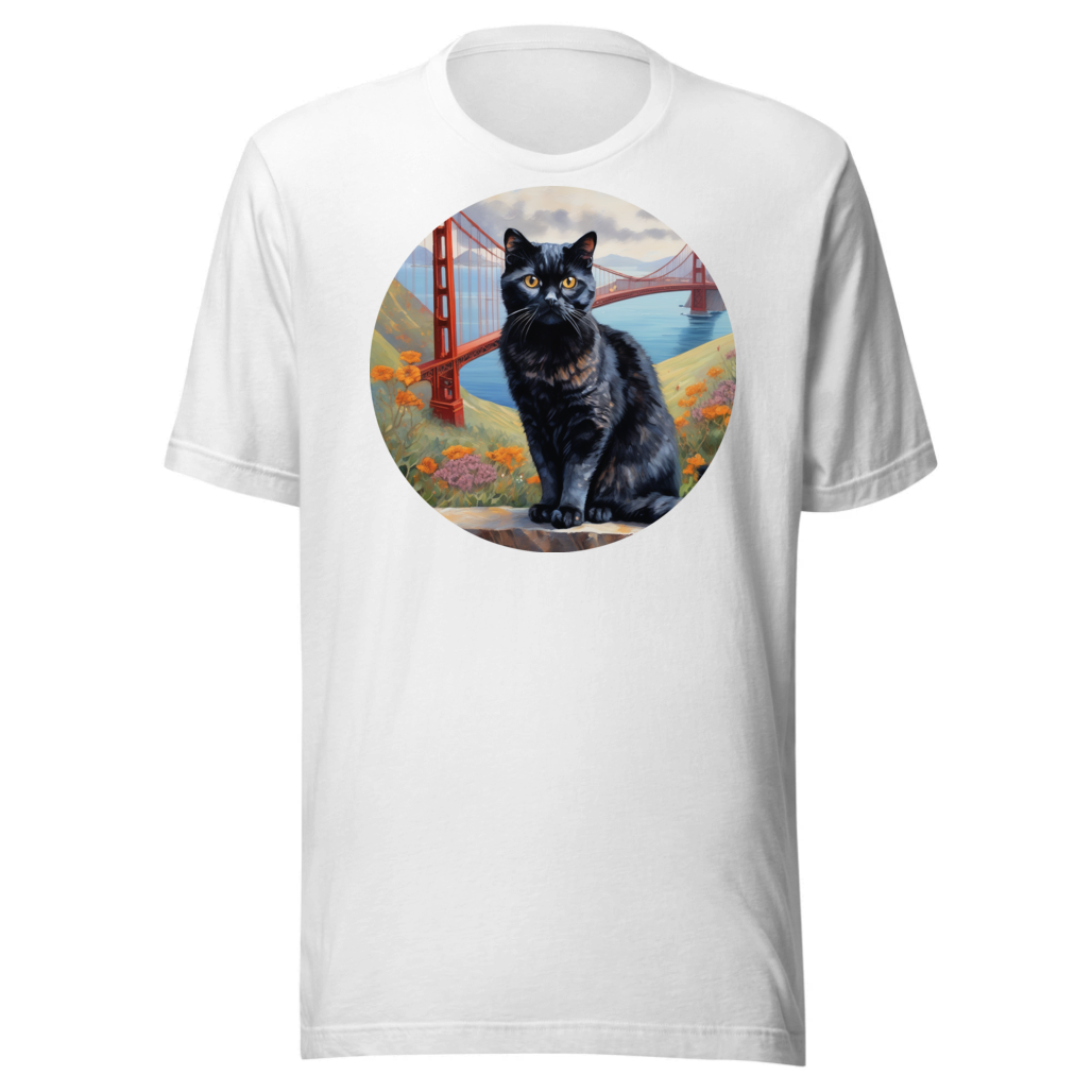 PugMug Custom Black Scottish Fold Cat T-Shirt