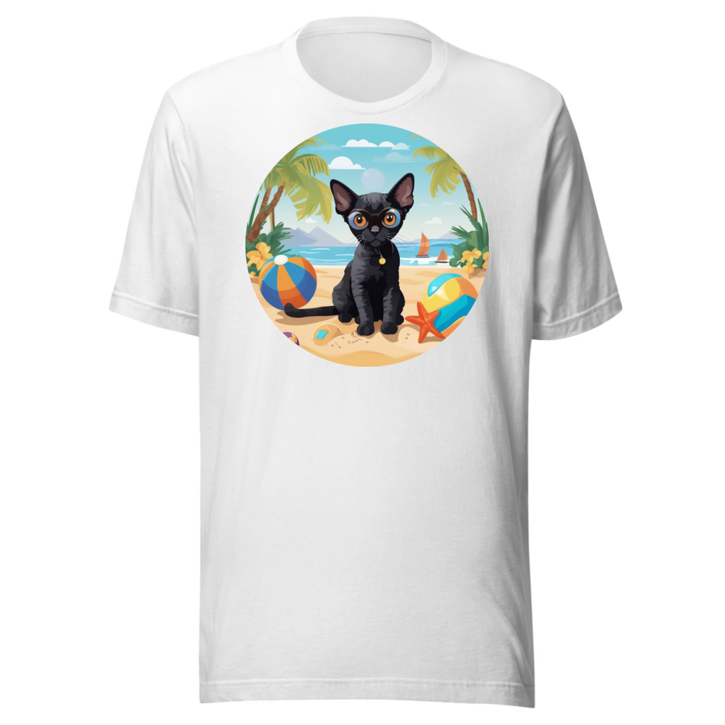 PugMug Custom Black Devon Rex Cat T-Shirt