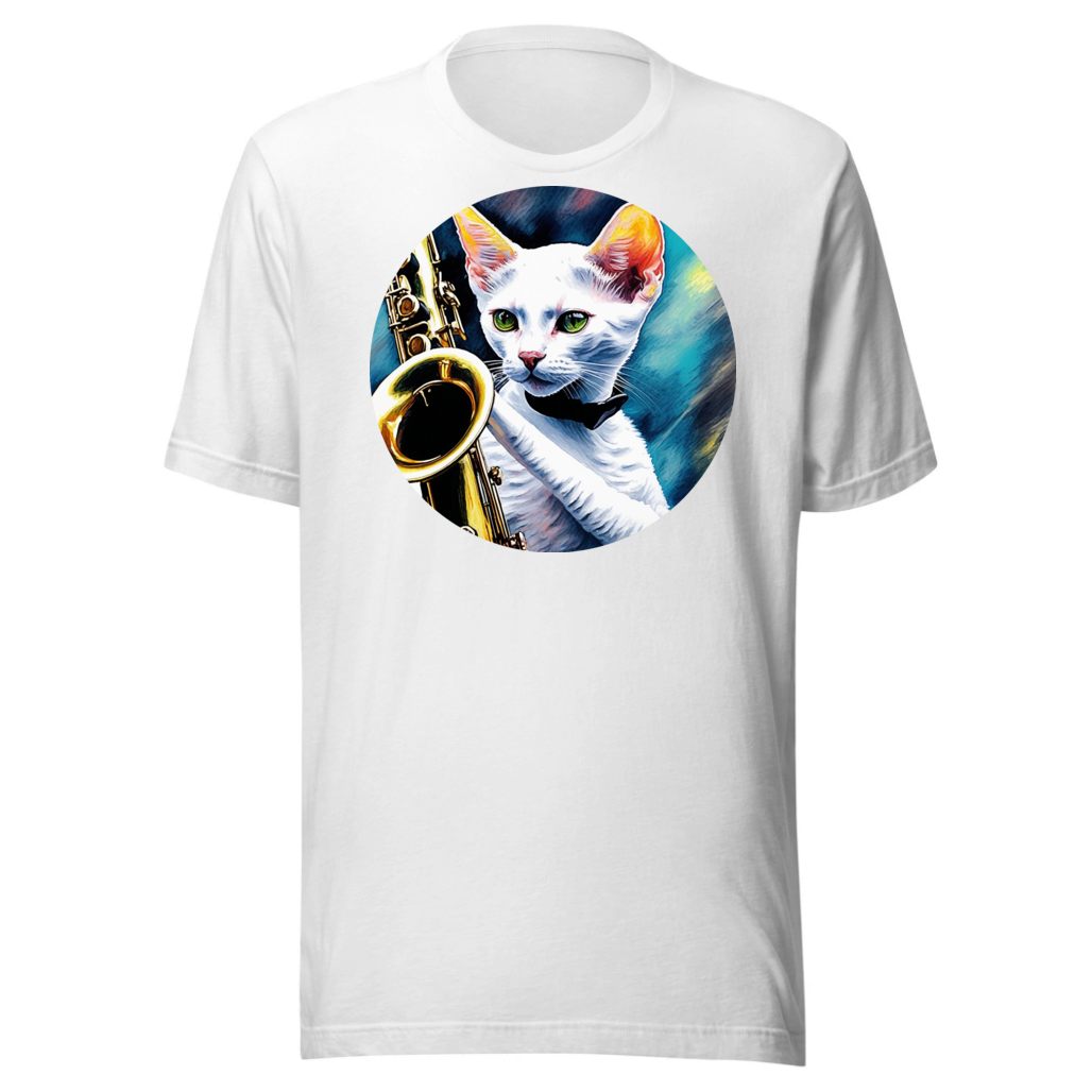 PugMug Custom White Devon Rex Cat T-Shirt