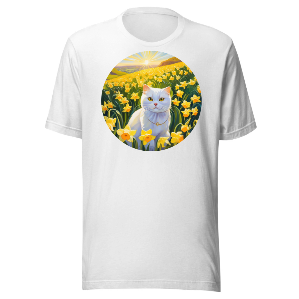 PugMug Custom White Scottish Fold Cat T-Shirt
