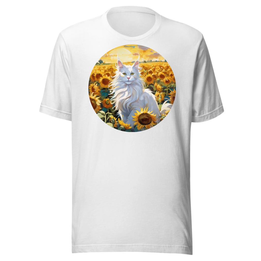 PugMug Custom White Maine Coon Cat T-Shirt