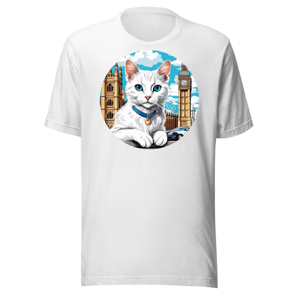 PugMug Custom White Companion Cat T-Shirt