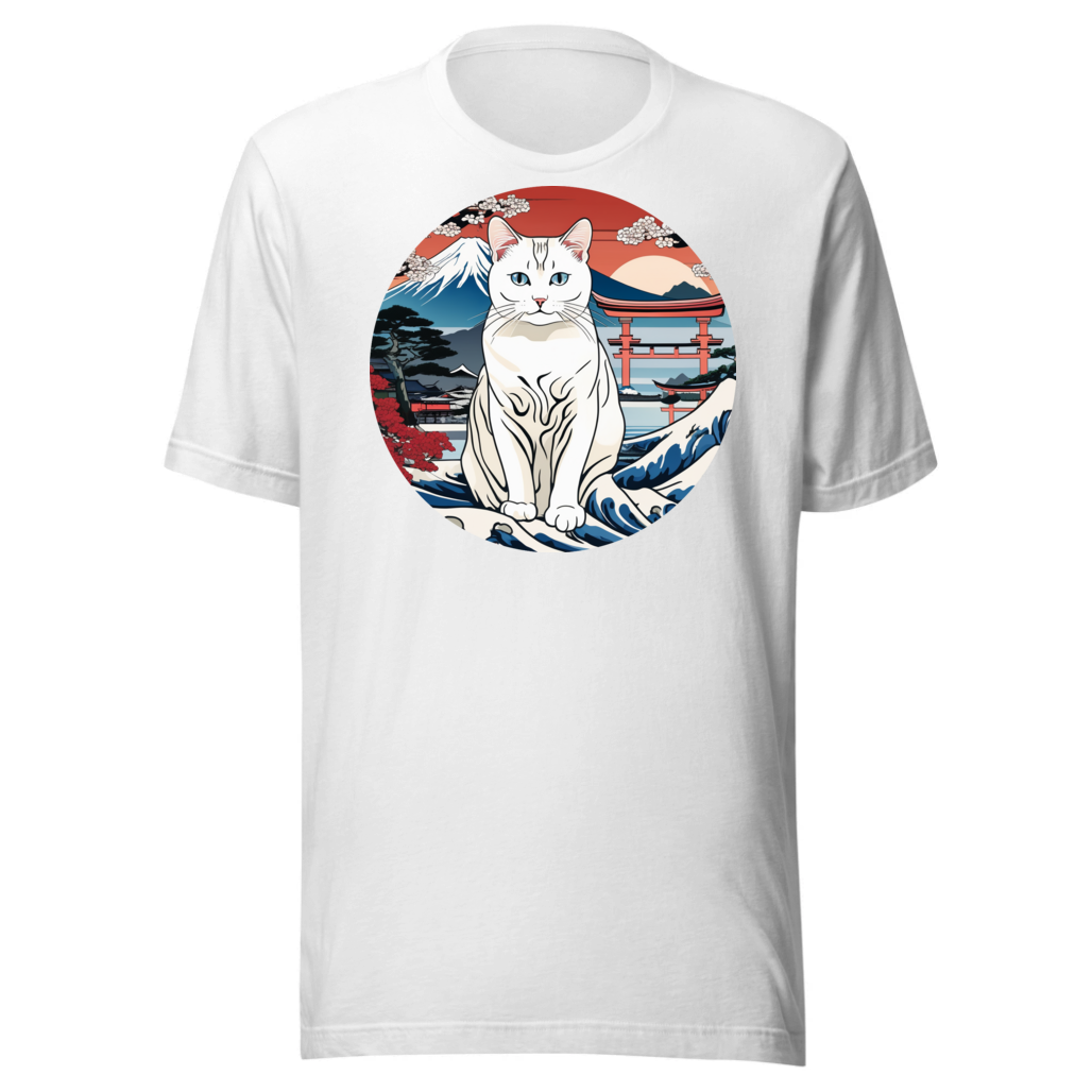 PugMug Custom White Companion Cat T-Shirt
