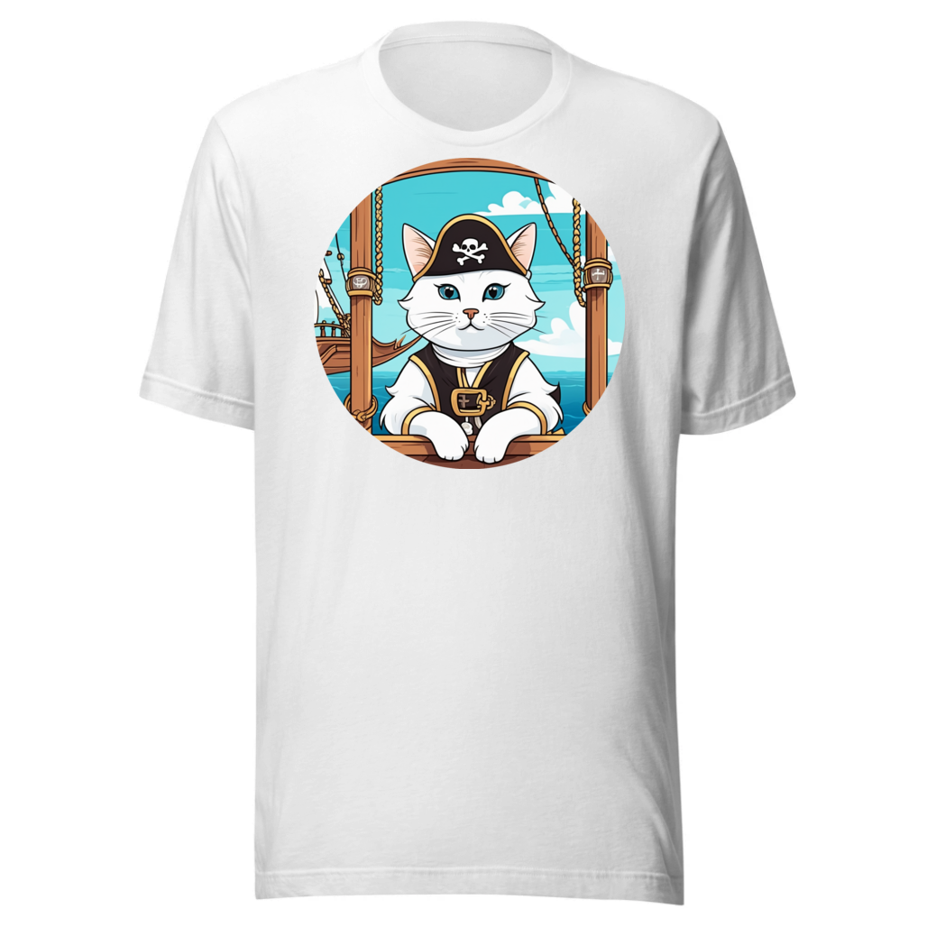 PugMug Custom White Companion Cat T-Shirt