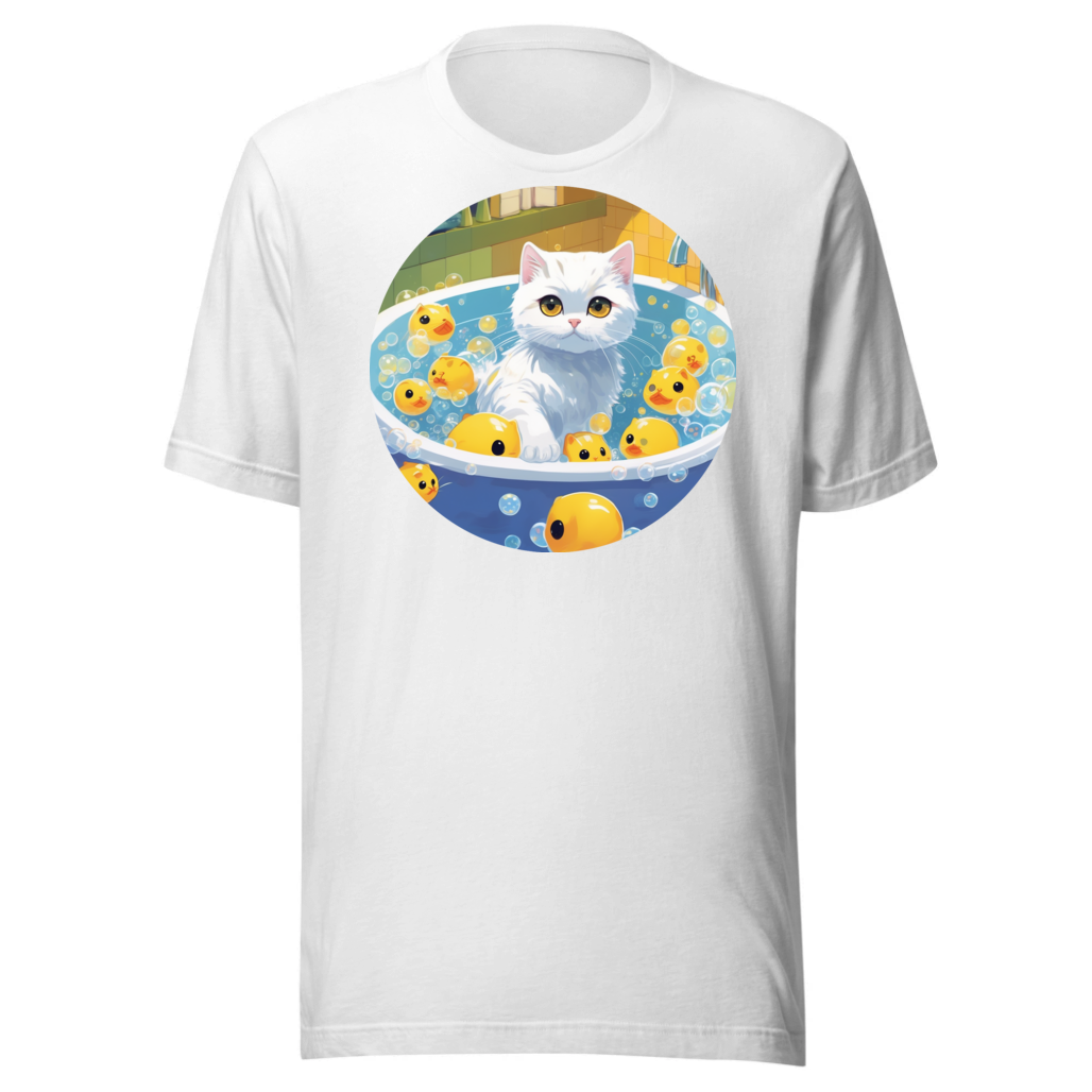 PugMug Custom White Scottish Fold Cat T-Shirt