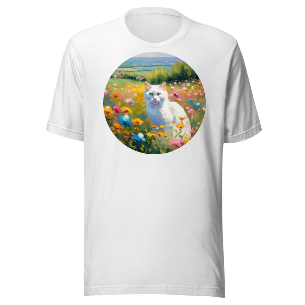 PugMug Custom White Companion Cat T-Shirt