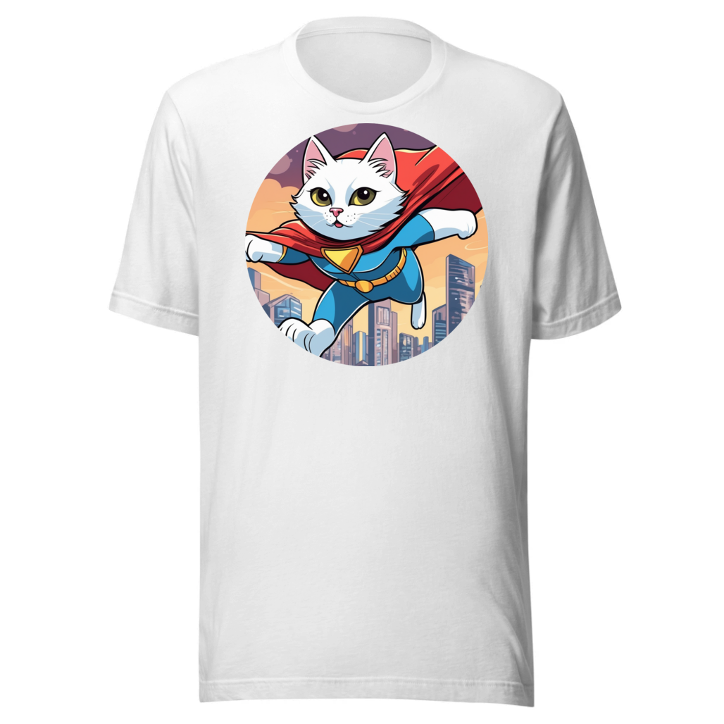 PugMug Custom White Companion Cat T-Shirt