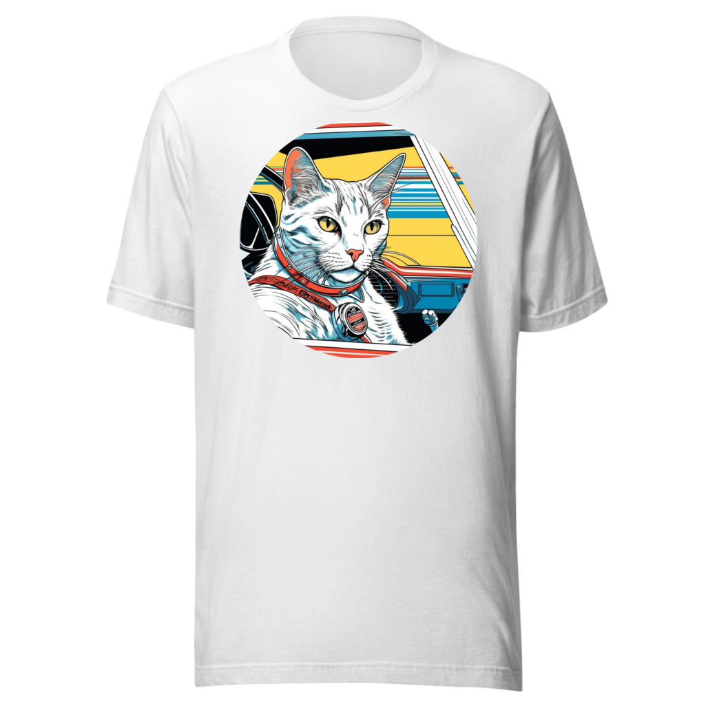 PugMug Custom White Companion Cat T-Shirt